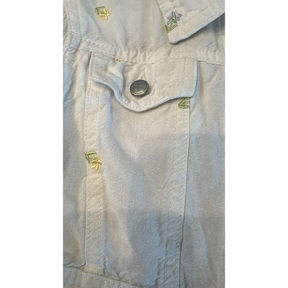 Little Girls 4T Gymboree Jacket with Little Flowers Snaps 2000